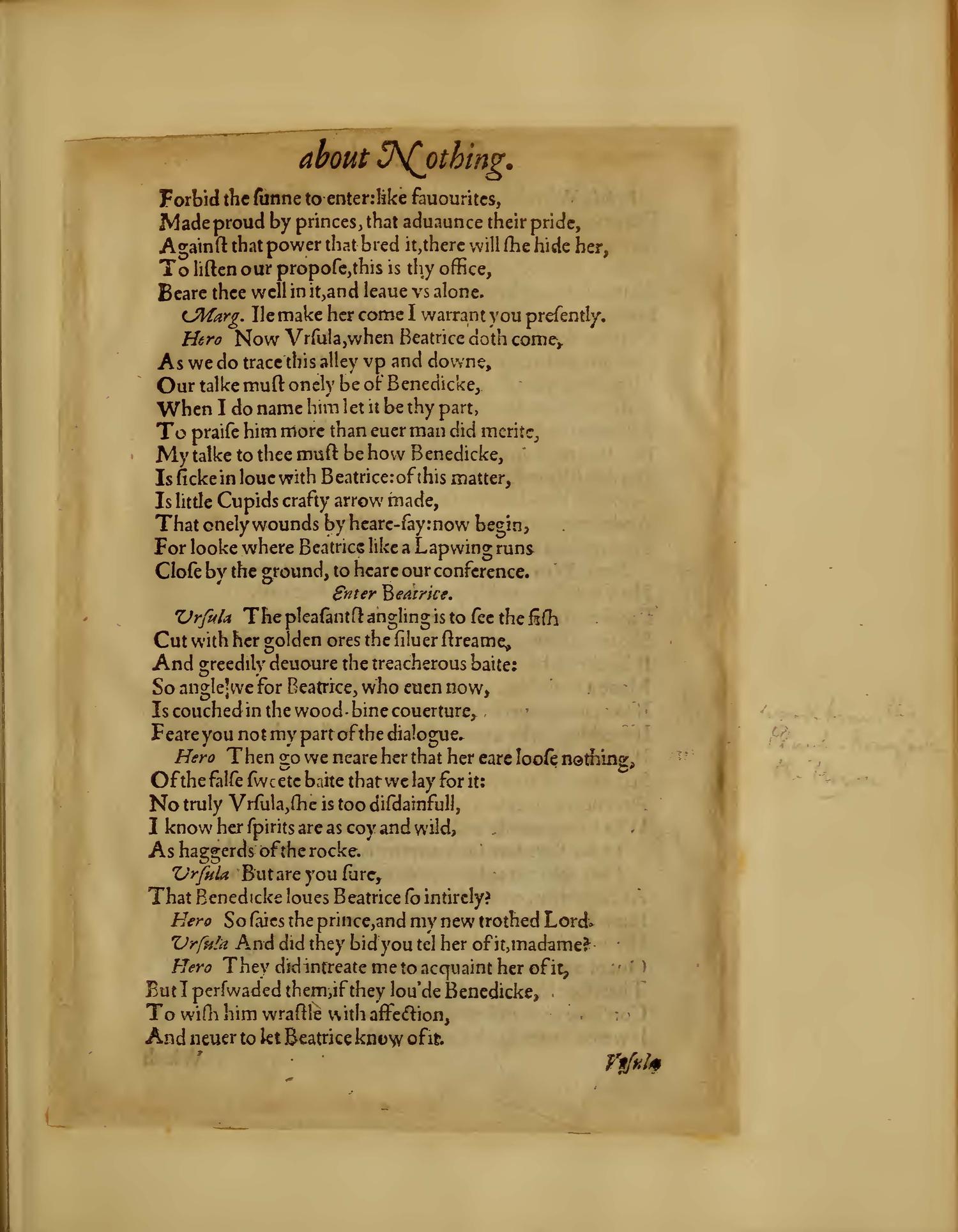 first folio much ado about nothing
